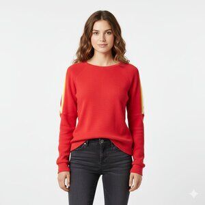 Project Social T x Urban Outfitters Red Stripe‎ Sleeve Pullover – Women’s XS